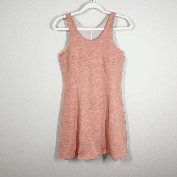 Outdoor Voices Dresses & Skirts - Outdoor‎ Voices Flow Circle Back Workout Dress Sz M Coral Orange Spacedye Shorts